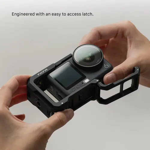 Tilta Camera Cage for DJI Osmo Action 6 Base Kit – Titanium Gray (TA-T95-A-TG)