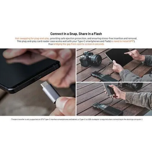 PGYTECH CFexpress CreateMate Card Reader Type A/SD(Classic Black)