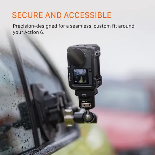 Tilta Camera Cage for DJI Osmo Action 6 Base Kit – Titanium Gray (TA-T95-A-TG)