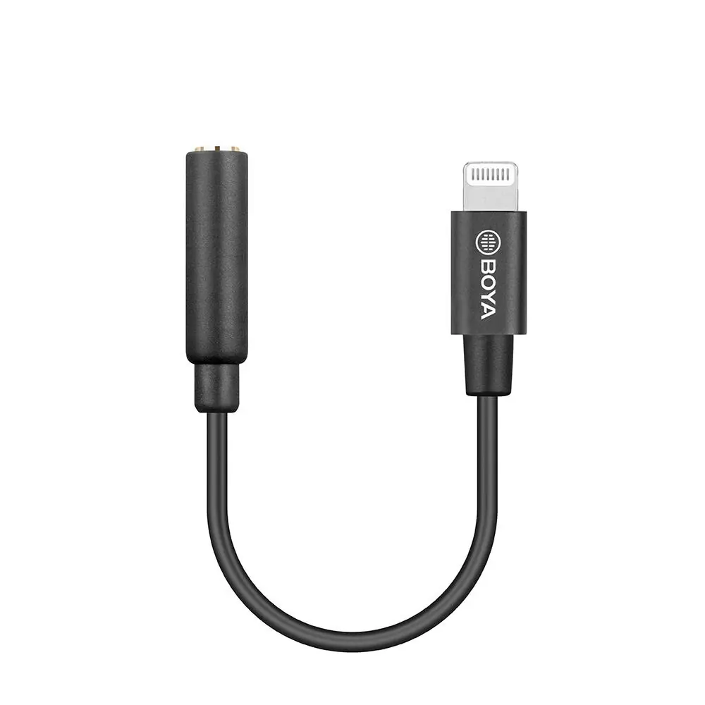 Ürün görseli: Boya BY-K8 3.5mm TRS / Lightning Mikrofon Adaptörü