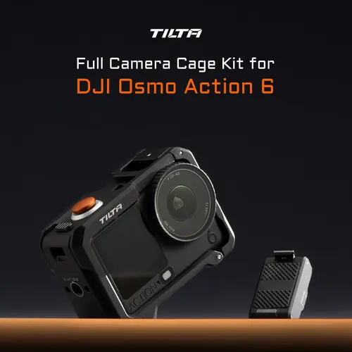 Tilta Camera Cage for DJI Osmo Action 6 Base Kit – Titanium Gray (TA-T95-A-TG)