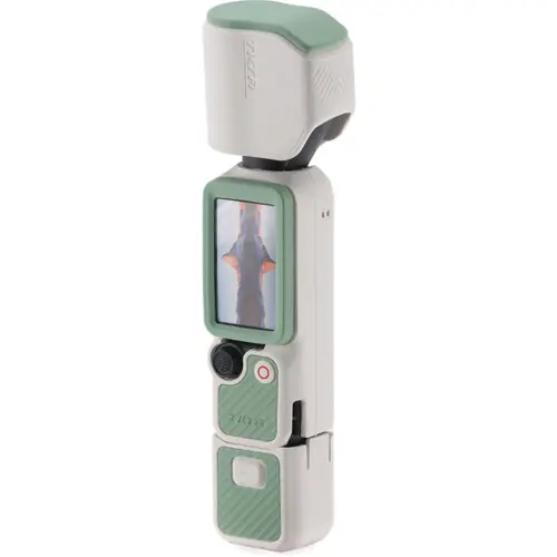 Ürün görseli: Tiltar DJI Osmo Pocket 4 Silikon Koruyucu Kılıf Seti (Celadon White)
