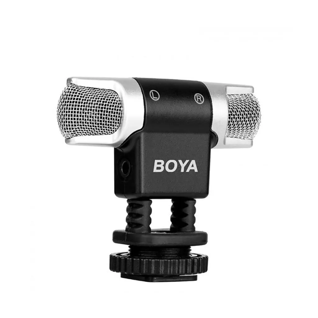 Ürün görseli: Boya BY-MM3 Çift Kafa Mini Stereo Mikrofon
