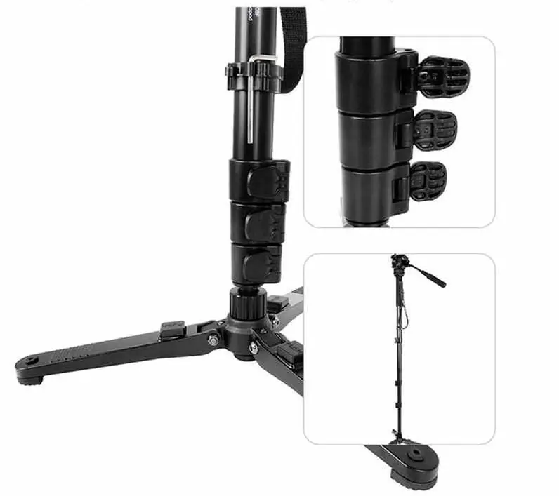 KINGJOY MP208F MONOPOD+ VT1510 VIDEO KAMERA TRİPOD +M3