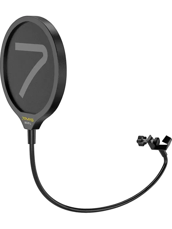 7ryms Sr-Pf-L 360° Ayarlanabilir Mikrofon Pop Filtresi ve Çift Katmanlı Maske Kalkanı