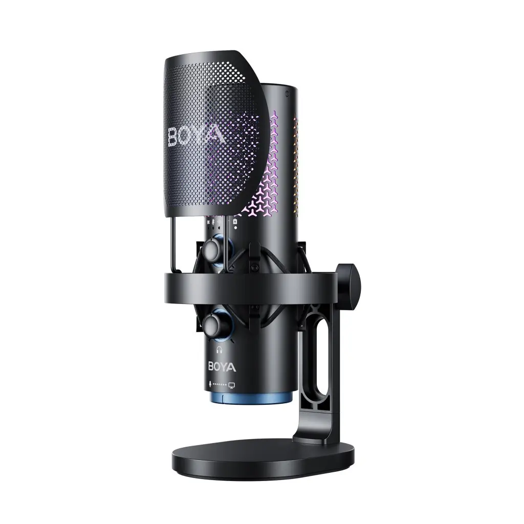 Ürün görseli: BOYA K5 - BOYA K5 Kablosuz Bağlantılı RGB Aydınlatmalı USB Condenser Mikrofon