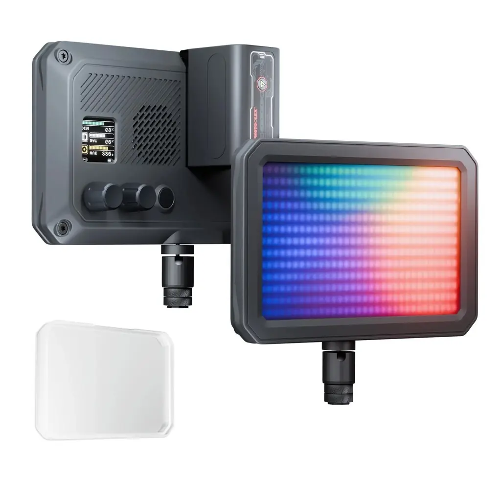 Ürün görseli: Photoolex Matrix 7 RGB 7 İnç 36W Profesyonel Video Fotoğraf ve Canlı Yayın LED Panel Işık - LS-174-01