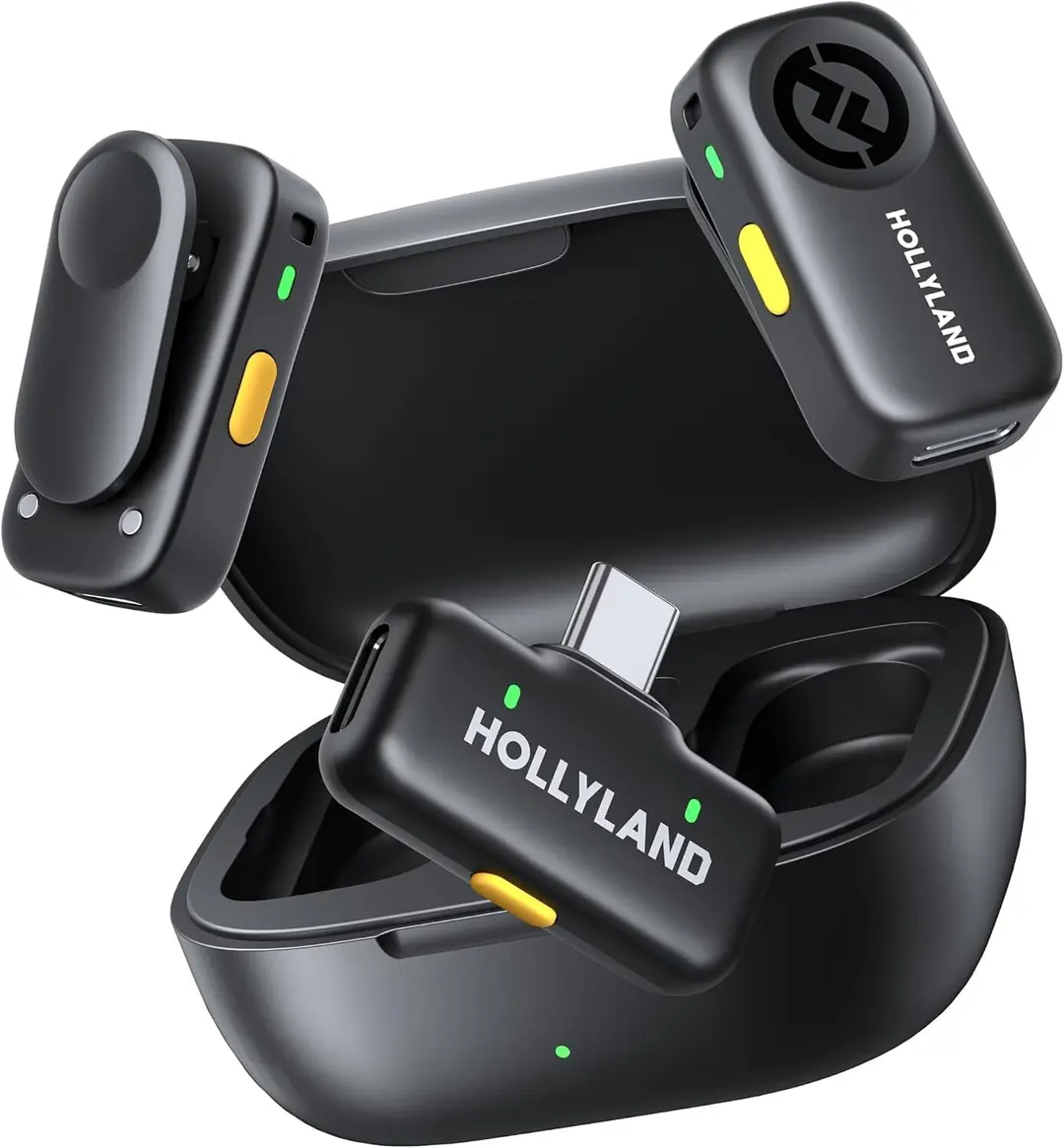 Ürün görseli: Hollyland LARK A2 Duo Type-C Kablosuz Yaka Mikrofonu Sistemi (Siyah)