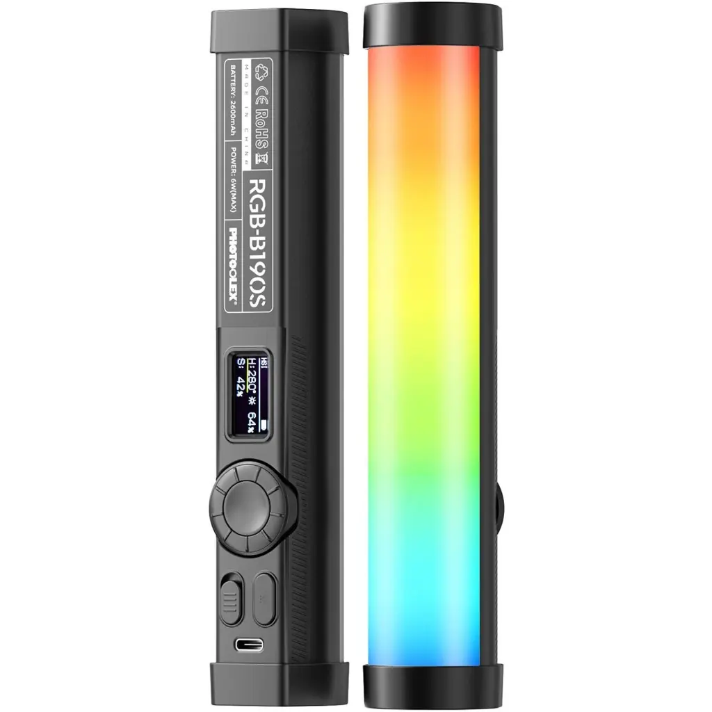 Ürün görseli: Photoolex B190S RGB LED Tube Light Profesyonel Video ve Fotoğraf Işığı - TF-LS-155LW-PL
