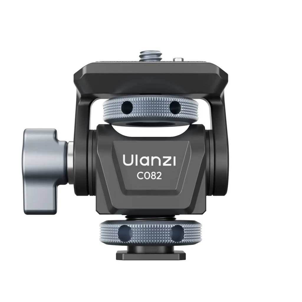 Ürün görseli: Ulanzi EA04 Adjustable Damping Ball Head Cold Shoe LED Işık ve Monitör Adaptörü - C086