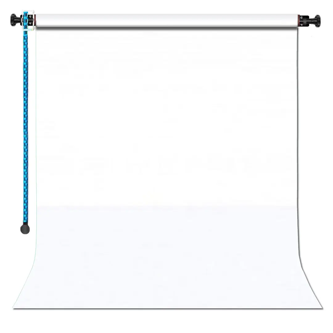 Ürün görseli: GDX Sabit (Tavan & Duvar) Kağıt Sonsuz Stüdyo Fon Perde (White/Beyaz) 2.70x11 Metre