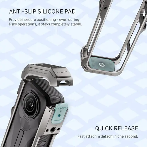 Tilta INSTA360 X5 Full Kamera Kafesi (Titanium Gray) – Profesyonel Kamera Kafesi
