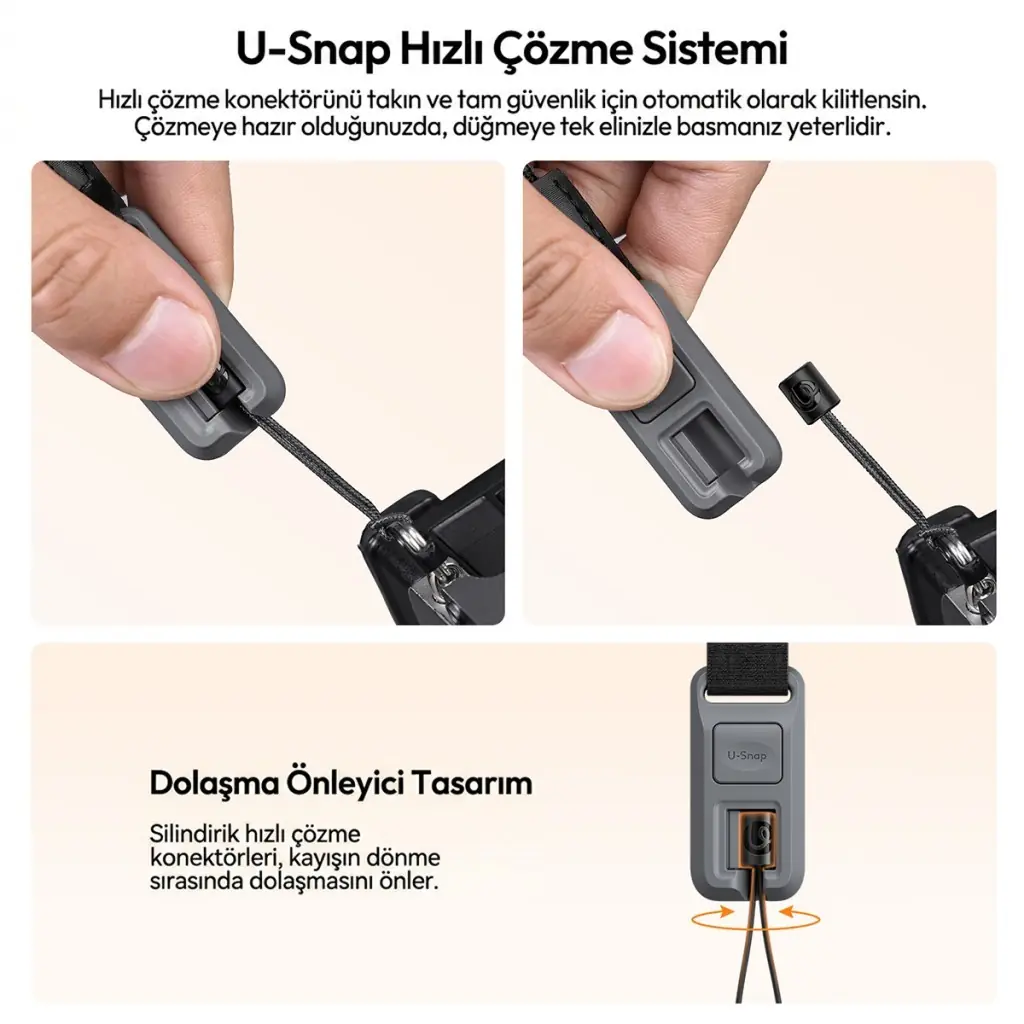 Ulanzi CSS2 U-Snap Lite Kamera Omuz Askısı Twilight Orange Turuncu - B201