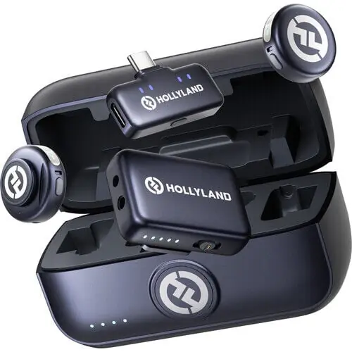 Ürün görseli: Hollyland LARK M3 Combo 2TX&2RX Kablosuz Mikrofon Seti (Siyah)