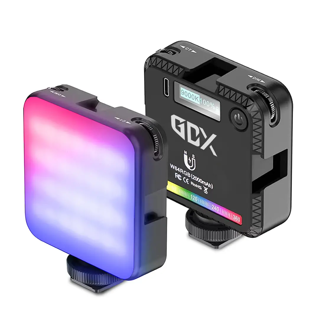Ürün görseli: GDX 64 Rgb Led Mıknatıslı Mobil Video Işığı