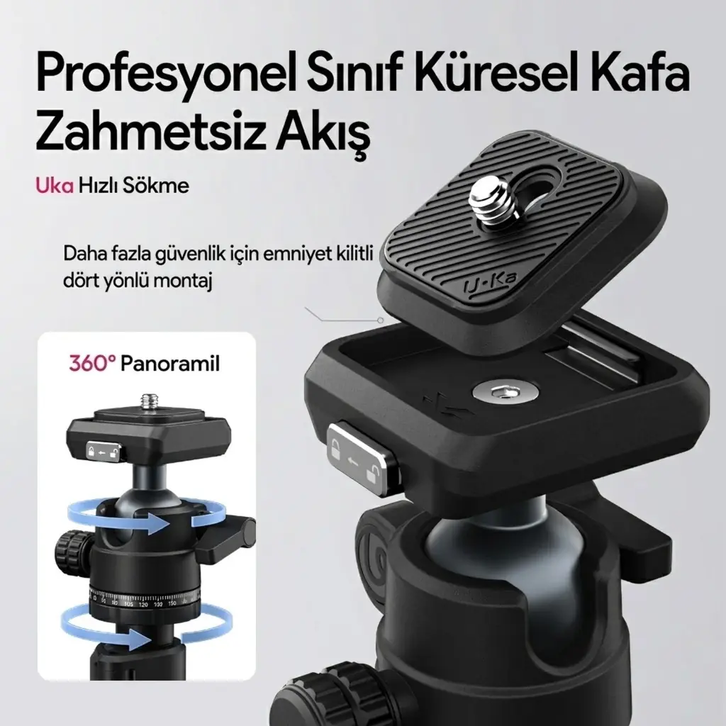 Ulanzi TT59 Yatay Kollu Profesyonel Kamera Tripodu Üstten Çekim Standı - T146
