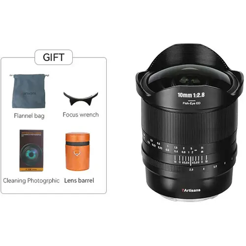 7ARTISANS MF 10MM F/2.8 MARK II FULL FRAME R MOUNT SİYAH